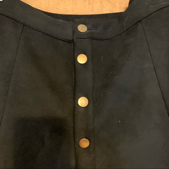 Black Suede Mini Skirt - Picture 2 of 3